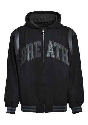 BREATH logo-patch bomber jacket - Black