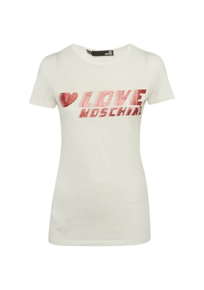 Love Moschino logo-embellished T-shirt - White