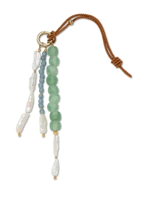 Jennifer Behr Aegean bead-embellished bag charm - Brown