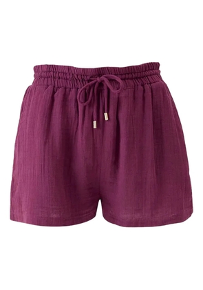 Melissa Odabash elasticated-waist cotton shorts - Purple