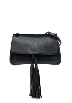 Gucci Pre-Owned 2000-2015 Medium Leather Bamboo Daily crossbody bag - Black