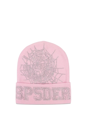 SP5DER rhinestone-embellished beanie - Pink