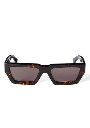 Off-White Eyewear geometric-frame tortoiseshell sunglasses - Brown