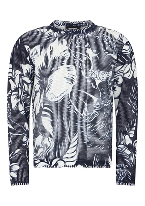 DSQUARED2 flower-pattern sweater - Blue