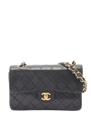CHANEL Pre-Owned 1986-1988 Small Classic Lambskin Double Flap crossbody bag - Black