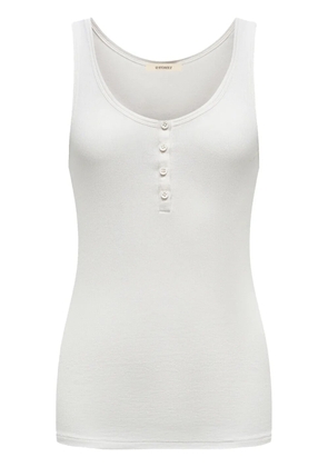 12 STOREEZ ribbed cotton Henley top - Neutrals