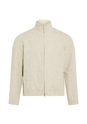 Yves Salomon zip-up linen jacket - Neutrals