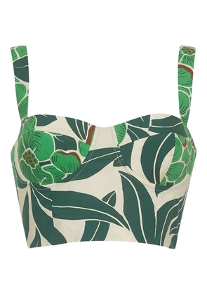 Cara Cara Claudine floral-print linen top - Neutrals