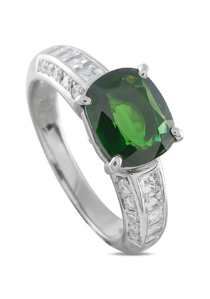 LB Exclusive 0.91 ct diamond and 3.08 ct tourmaline ring - Silver
