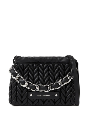Karl Lagerfeld small K/Weave cross body bag - Black