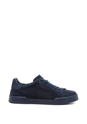 Dolce & Gabbana Pre-Owned Portofino low-top suede sneakers - Blue