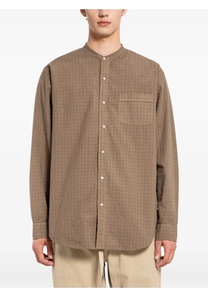 TAIGA TAKAHASHI checked-pattern shirt - Brown