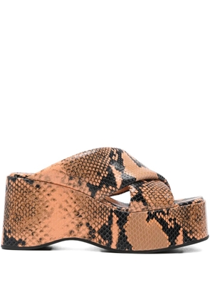 Paris Texas Vicky wedge sandals - Brown