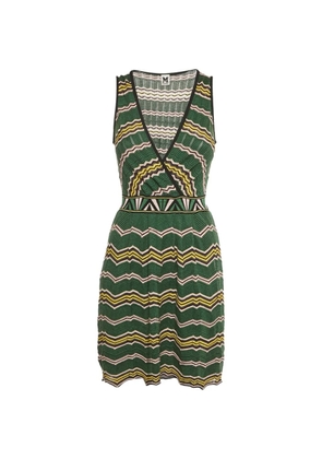 Missoni Pre-Owned V-neck short-sleeve mini dress - Green