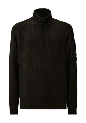 C.P. Company zip-up patch-pocket sweater - Green