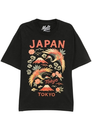 Melt graphic-print T-shirt - Black