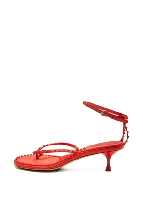 Bottega Veneta Pre-Owned Dot leather sandals - Red