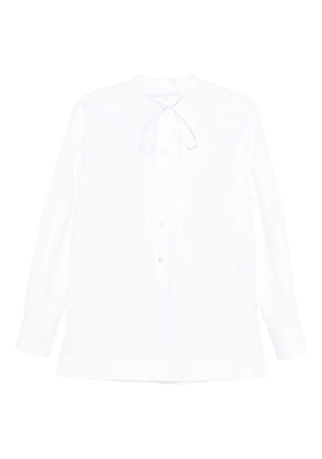 Gucci neck-tie long-sleeve shirt - White