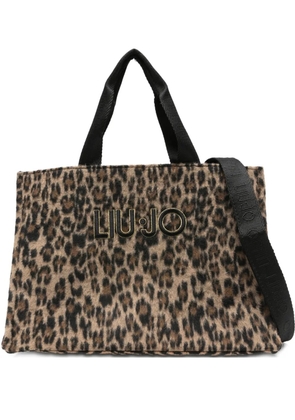 LIU JO leopard-print tote bag - Brown