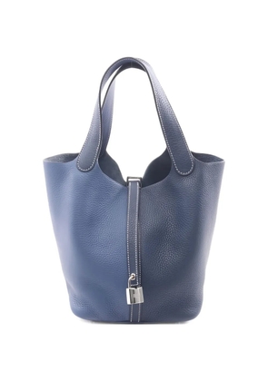 Hermès Pre-Owned 2021 MM Picotin Lock leather tote bag - Blue