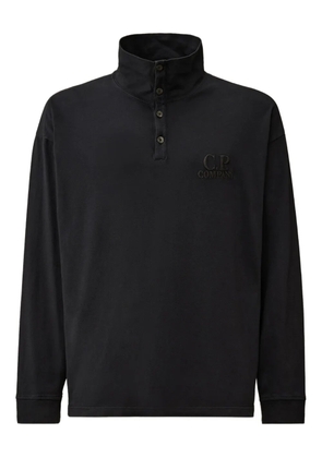 C.P. Company logo-embroidered polo shirt - Blue