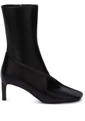 Jil Sander square-toe ankle boots - Black
