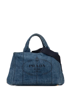 Prada Pre-Owned 2010-2025 Denim Canapa Logo satchel - Blue