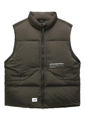 Alpha Industries quilted-puffer vest - Green