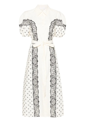 Chloé bandana-print midi shirt dress - White