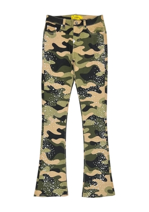 GUAPI pearl-embellished jeans - Green