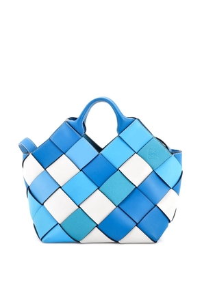 Loewe Pre-Owned Woven Basket Bag Leather Small tote bag - Blue
