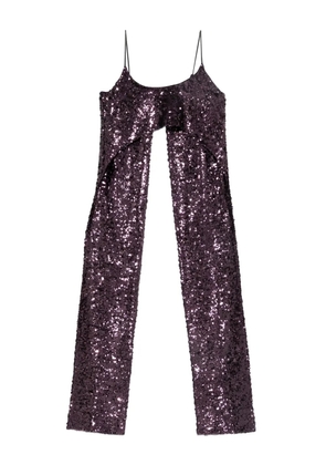 Rabanne sequinned sleeveless top - Purple