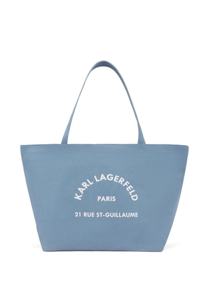 Karl Lagerfeld Rue St-Guillaume canvas tote bag - Blue
