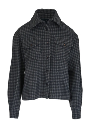 Kiton houndstooth pocket jacket - Grey
