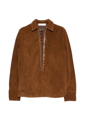 Ludovic de Saint Sernin Alan lace-up shirt - Brown