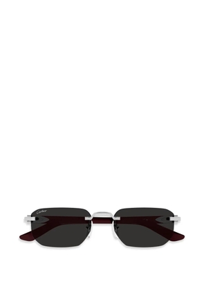 Cartier Eyewear rimless geometric sunglasses - Silver