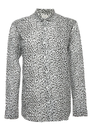 Saint Laurent Pre-Owned Baby Cat-print shirt - White