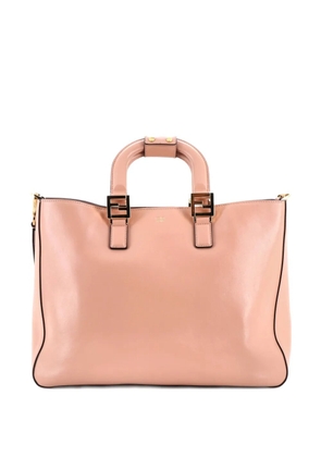Fendi Pre-Owned FF Handle Leather Medium tote bag - Pink