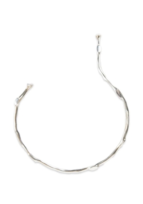 Ann Demeulemeester Futuristic antique silver brass necklace