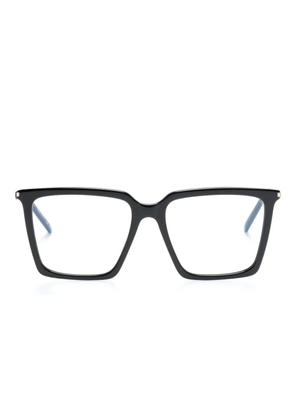 Saint Laurent Eyewear logo-engraved square-frame glasses - Black