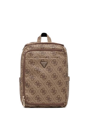 GUESS USA Berta 4G patterned logo-plaque backpack - Neutrals