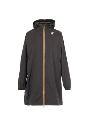 K-Way zip-up hooded coat - Black