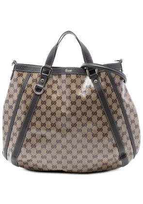Gucci Pre-Owned 2016-2025 GG Crystal Abbey D Ring Convertible Tote satchel - Brown