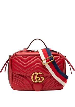 Gucci Pre-Owned 2016-2025 Small GG Marmont Matelasse Leather Sylvie Top Handle satchel - Red