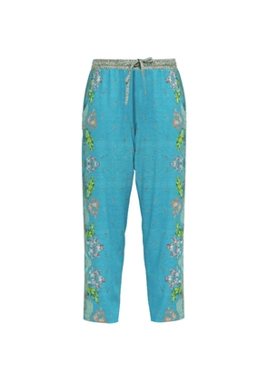 Pierre-Louis Mascia Aloe floral trousers - Blue