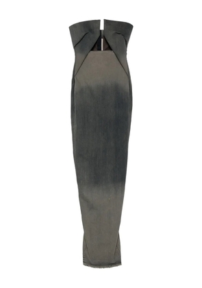 Rick Owens cut-out strapless dress - Grey