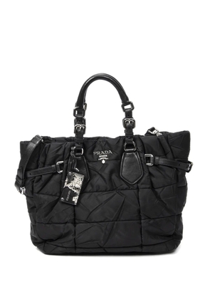 Prada Pre-Owned quilted buckle tote bag - Black