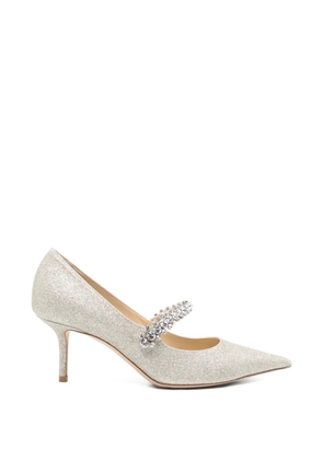 Jimmy Choo Pre-Owned Bing glitter-effect pumps - Silver