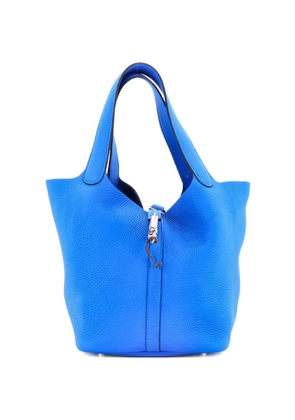 Hermès Pre-Owned Picotin Lock Bag Clemence MM bucket bag - Blue