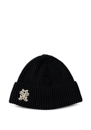 KAMIYA KMY ribbed beanie - Black